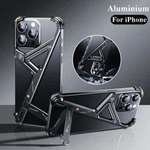 For iPhone 16 15 14 13 Pro Max Aluminum Shockproof Metal Bumper Frame Case Cover - Picture 1 of 14
