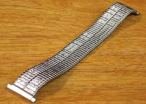 18 mm-22 mm Edelstahl silberfarben Stretch JB Champion Uhrenarmband - Bild 1 von 6