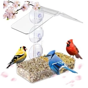 Window Bird Feeder with Strong Suction Cups, Clear Window Bird feeders for - Picture 1 of 7