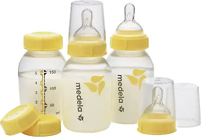 Breastmilk Bottle 150Ml With Wide Base Teat, Pack Of 3 • 69.90$