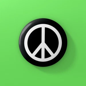 Friedenssymbol Hippie Liebe - bedruckt 25 mm / 58 mm Button Anstecker / Taschenspiegel - Bild 1 von 4