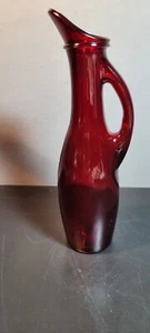 Vintage Anchor Hocking Royal Ruby Red Glass Cruet Pitcher 7 3/4" - Picture 1 of 6