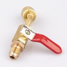 Brass HVAC Adapter for 14 Inch SAE Charging Hose with Manual Measuring