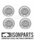 +Fits Transit Custom 16" Wheel Trims Silver Without Badge Tra609 X4