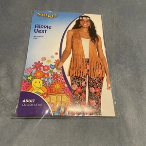 Sprit Halloween 60’s Peace and Love Hippie Costume VEST ONLY Women’s Large - Picture 1 of 4