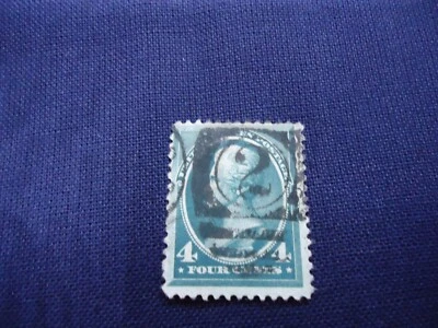 U.S. Stamps used Scott #211  1883 issue, used, 4 cent, Jackson, Blue Green, VF - Image 1 of 3