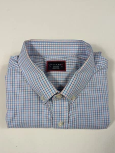 UNTUCKit Button Front Shirt Blue White Check Wrinkle Free Men's XL  - Bild 1 von 10