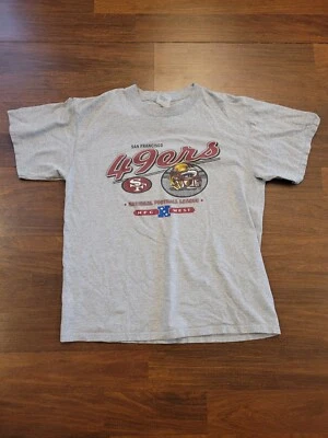 Camiseta Gráfica Vintage Años 90 San Francisco 49ers Adulto Talla Grande NFL Gris Foto 1 de 4