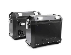 ROYAL ENFIELD Adventure Panniers Box, Set of 2, Black | Genuine Accessory - Picture 1 of 6