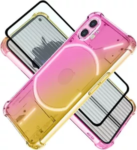 Case For Nothing Phone 2A, Clear ARMOUR Silicone Gel Phone Cover & Screen Glass - Picture 1 of 16