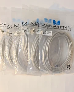 Set of (x) 6 New Manhattan USB A to B Printer/Scanner Cables 15' (4.5 M) - clear - Picture 1 of 3