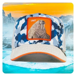 Goorin Animal Farm Trucker Snapback Baseball Hat Cap Absolute Unit Walrus Tusk - Picture 1 of 6
