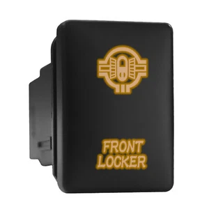 FRONT LOCKER - Orange Backlit Push In Switch 1.28"x 0.87" (Fit: Toyota) - Picture 1 of 6
