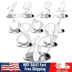 1-10 Table Numbers for Wedding Reception Wedding Numbers with Holder Table Signs - Picture 1 of 8