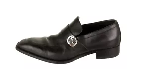 Mocassini Gucci 114416 GG mocassino in pelle nera 7,5 UK 8,5 US - Foto 1 di 4