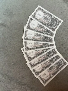 8 Pieces Serial Connected Banknote, Egypt, 10 Piastres, UNC Signature El Razaz - Picture 1 of 5