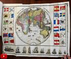 Eastern World 1858 illustré vues colorées à la main plaques cartes Chine Moyen-Orient