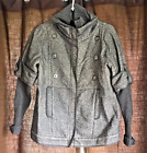 Brunello Cucinelli Gray Cashmere Sweater Zipper Jacket Size 42 / US 6