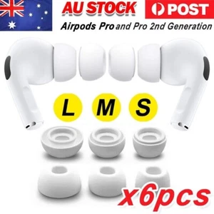 6Pcs Silicone Replacement Ear Tips Airpods Pro 2nd Generation Headphones Cover - Picture 1 of 9