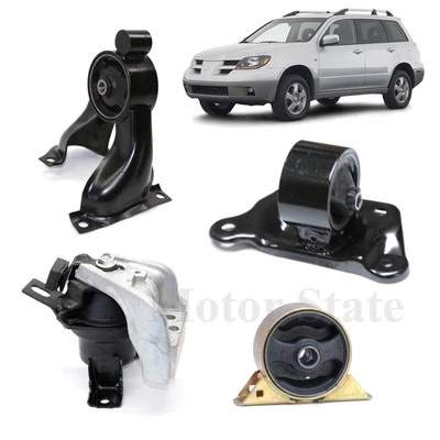 For 03-06 Mitsubishi Outlander 2WD AT Trans Engine Motor Mounts Kit - Image 1 of 4