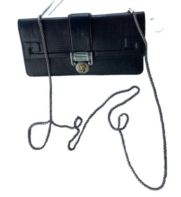 Bolso Bandolera BRIGHTON Bolso de Hombro Cuero Negro Cartera con Correa de Cadena Foto 1 de 4