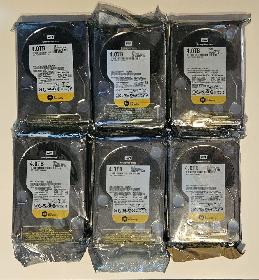 Western Digital SAS Hard Drive, Enterprise, 4Tb, 3.5", 32mb cache, unopened. - image 1 of 1