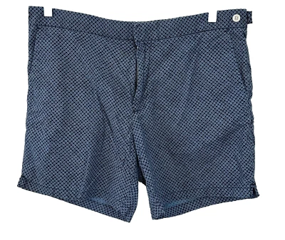 Club Monaco Shorts Mens 34 Blue Flat Front Chino Casual Cotton 6" Inseam - Image 1 of 3