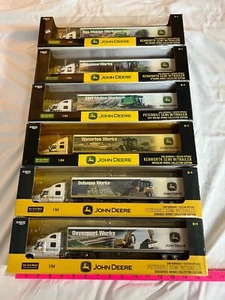 John Deere Semis w/Trailers 1/64 Complete Set of 6 Kenworth and Peterbilt - Picture 1 of 19