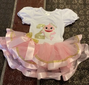 Shark Birthday Party  Tutu Outfit 2nd Birthday Party Baby Dress - Picture 1 of 2