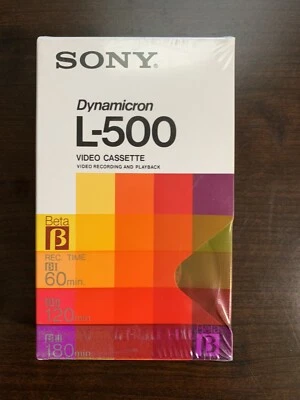 Sony L-500 Dynamicron Beta Video Tape, New, Sealed 180 minutes - Image 1 of 3