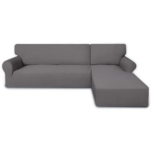 Super Stretch Sectional Couch Covers - 2 pcs Spandex Non Slip Sofa Covers wit... - Picture 1 of 7