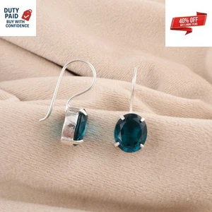 Black Friday Deal Apatite Wife Drop Dangle Handmade Earrings Jewelry 925 Silver - Picture 1 of 9