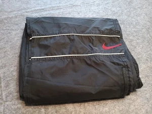 Vintage 90's Nike Black Nylon Windbreaker Pants Men’s XL Big Swoosh w/ Stripe - Picture 1 of 8