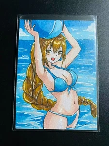 LGT Studio Sexy Beauty in Blue Bikini 1/1 Origin Sketch Card by Linchuan - Bild 1 von 2