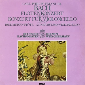 BACH CPE Cello Concerto BYLSMA / Flute Concerto MEISEN WINSCHERMANN RCA RL-30330 - Picture 1 of 3