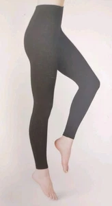 1 Paar nahtlose Leggings Baumwollmischung hohe Taille SM/MED schwarz - Bild 1 von 5