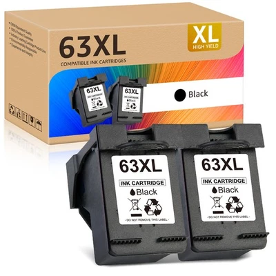 63 XL Ink Cartridge For HP 63XL ENVY 4512 4520 OfficeJet 3830 4650 4655 5255 LOT - Image 1 of 4