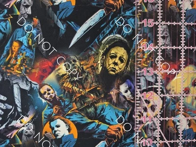 Custom 100% Cotton Woven Fabric Horror Movie Michael Myers By The 1/4 Yard 9x56 - Image 1 of 2