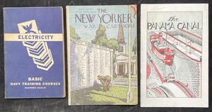 Cursos de Entrenamiento Básico de la Marina y Dibujos Animados de Guerra de los New Yorker y Canal de Panamá Stk#36@201 - Imagen 1 de 21