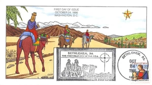 2244 22c Christmas Madonna & Child, Collins hand painted cachet [120225.304] - Picture 1 of 1