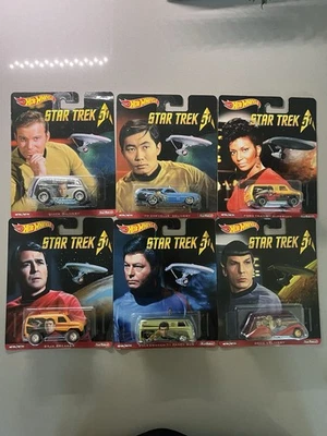 Hot Wheels 2016 Pop Culture Star Trek 50 50th Anniversary Complete Set of 6 - Image 1 of 4