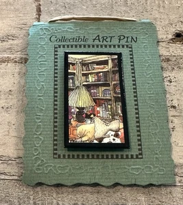 Vtg SUSAN CHAUVET Collectible Art Pin The Table Top Series NEW - Picture 1 of 3