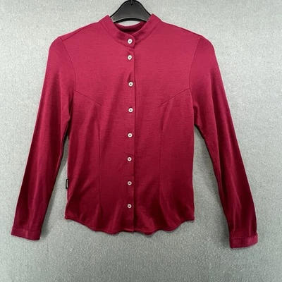 Mammut Shirt S Raspberry Women’s Wool Blend Button Up Long Sleeve  — 第 1/4 张图片