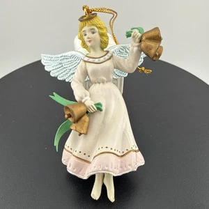 Vintage 1993 Lustre Fame Engel mit Glocken Ornament 3,75" - Bild 1 von 13