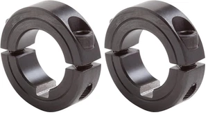 Collar de sujeción de dos piezas Climax Metal 2C-075-KW, con llave, platino de óxido negro - Imagen 1 de 12