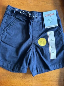 Boys Flexible Drawstring Navy Blue Shorts Size 3T Cat & Jack Brand New - Picture 1 of 5