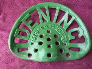TRACTOR IMPLEMENT SEAT DENING GENUINE VINTAGE MAN CAVE COLLECTABLE - Picture 1 of 5