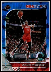 2019-20 Hoops Premium Stock #129 Russell Westbrook Prizms Blue Cracked Ice - Picture 1 of 2