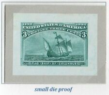 US 1893 COLUMBIAN ISSUE 3C ROOSEVELT SMALL DIE PROOF #232P2 VF RARE