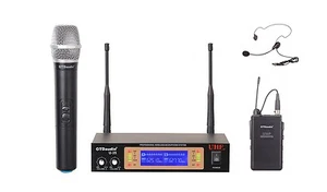 GTD Audio 2Ch UHF  Handheld Lavaliere Wireless Microphone Mic System  NEW 35HL  - Picture 1 of 3